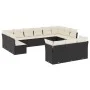 Gartensofa- und Kissenset 13-teilig aus schwarzem synthetischem Rattan von , Gartensets - Ref: Foro24-3250285, Preis: 794,68 ...