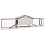 Conejera madera maciza pino y abeto rojo 310x70x87 cm de vidaXL, Jaulas y habitáculos para animales pequeños - Ref: Foro24-17...