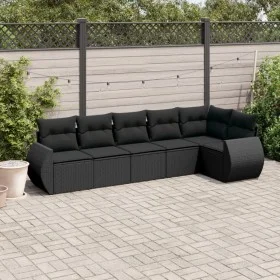 6-piece garden sofa set and black synthetic rattan cushions by , Garden sets - Ref: Foro24-3253722, Price: 406,97 €, Discount: %
