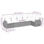 6-piece garden sofa set and black synthetic rattan cushions by , Garden sets - Ref: Foro24-3253722, Price: 407,59 €, Discount: %