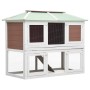 Brauner Doppelboden-Tierkäfigstall aus Holz von vidaXL, Käfige und Lebensräume für Kleintiere - Ref: Foro24-170850, Preis: 22...