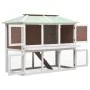 Brauner Doppelboden-Tierkäfigstall aus Holz von vidaXL, Käfige und Lebensräume für Kleintiere - Ref: Foro24-170850, Preis: 16...