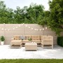 Gartenmöbel-Set 7-teilig und Kissen aus massivem Kiefernholz von , Gartensets - Ref: Foro24-3250920, Preis: 730,71 €, Rabatt: %