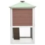 Brauner Doppelboden-Tierkäfigstall aus Holz von vidaXL, Käfige und Lebensräume für Kleintiere - Ref: Foro24-170850, Preis: 16...
