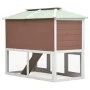 Brauner Doppelboden-Tierkäfigstall aus Holz von vidaXL, Käfige und Lebensräume für Kleintiere - Ref: Foro24-170850, Preis: 16...