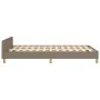Bed frame with headboard taupe gray fabric 120x190 cm by , Beds and slatted bases - Ref: Foro24-3270503, Price: 152,08 €, Dis...