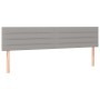 Bed frame with headboard light gray fabric 120x190 cm by , Beds and slatted bases - Ref: Foro24-3270520, Price: 159,31 €, Dis...