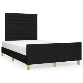 Bed frame with black fabric headboard 120x190 cm by , Beds and slatted bases - Ref: Foro24-3270522, Price: 140,61 €, Discount: %