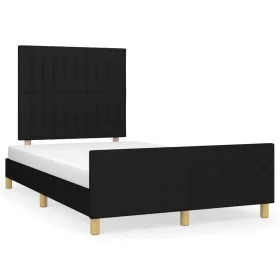Bed frame with black fabric headboard 120x190 cm by , Beds and slatted bases - Ref: Foro24-3270529, Price: 144,06 €, Discount: %