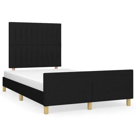 Bettrahmen mit schwarzem Stoffkopfteil 120x190 cm von , Betten und Lattenroste - Ref: Foro24-3270529, Preis: 143,82 €, Rabatt: %