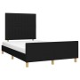 Bed frame with black fabric headboard 120x190 cm by , Beds and slatted bases - Ref: Foro24-3270529, Price: 161,46 €, Discount: %