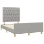 Bettgestell mit Kopfteil aus hellgrauem Stoff 120x190 cm von , Betten und Lattenroste - Ref: Foro24-3270534, Preis: 171,42 €,...