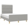 Estructura de cama con cabecero tela gris claro 120x190 cm de , Camas y somieres - Ref: Foro24-3270534, Precio: 168,37 €, Des...