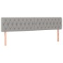 Bed frame with headboard light gray fabric 120x190 cm by , Beds and slatted bases - Ref: Foro24-3270534, Price: 168,37 €, Dis...