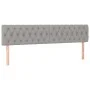 Bed frame with headboard light gray fabric 120x190 cm by , Beds and slatted bases - Ref: Foro24-3270534, Price: 172,40 €, Dis...