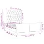 Bed frame with headboard light gray fabric 120x190 cm by , Beds and slatted bases - Ref: Foro24-3270534, Price: 172,40 €, Dis...