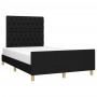 Bed frame with black fabric headboard 120x190 cm by , Beds and slatted bases - Ref: Foro24-3270536, Price: 178,62 €, Discount: %