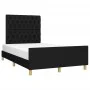 Bed frame with black fabric headboard 120x190 cm by , Beds and slatted bases - Ref: Foro24-3270536, Price: 160,06 €, Discount: %