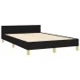 Bed frame with black fabric headboard 120x190 cm by , Beds and slatted bases - Ref: Foro24-3270536, Price: 160,06 €, Discount: %