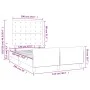 Estructura de cama con cabecero tela gris claro 120x190 cm de , Camas y somieres - Ref: Foro24-3270541, Precio: 176,36 €, Des...