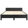 Estructura cama con cabecero cuero sintético negro 120x190 cm de , Camas y somieres - Ref: Foro24-3270548, Precio: 145,27 €, ...