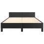 Estructura cama con cabecero cuero sintético negro 120x190 cm de , Camas y somieres - Ref: Foro24-3270548, Precio: 147,15 €, ...
