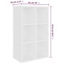 White engineered wood shelf/sideboard 66x30x98 cm by vidaXL, Bookcases and shelves - Ref: Foro24-800342, Price: 57,21 €, Disc...