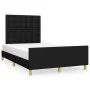 Bed frame with black fabric headboard 120x190 cm by , Beds and slatted bases - Ref: Foro24-3270543, Price: 157,58 €, Discount: %