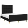 Bed frame with black fabric headboard 120x190 cm by , Beds and slatted bases - Ref: Foro24-3270543, Price: 157,58 €, Discount: %