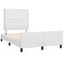 Bettgestell mit Kopfteil aus weißem Kunstleder 120x190 cm von , Betten und Lattenroste - Ref: Foro24-3270555, Preis: 163,06 €...