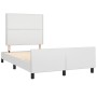Bettgestell mit Kopfteil aus weißem Kunstleder 120x190 cm von , Betten und Lattenroste - Ref: Foro24-3270555, Preis: 165,87 €...