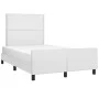 Bettgestell mit Kopfteil aus weißem Kunstleder 120x190 cm von , Betten und Lattenroste - Ref: Foro24-3270555, Preis: 163,06 €...