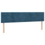 Estructura cama con cabecero terciopelo azul oscuro 120x190 cm