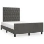 Dark gray velvet bed frame with headboard 120x190 cm by , Beds and slatted bases - Ref: Foro24-3270597, Price: 176,82 €, Disc...