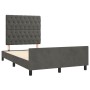 Dark gray velvet bed frame with headboard 120x190 cm by , Beds and slatted bases - Ref: Foro24-3270597, Price: 180,08 €, Disc...