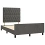 Dark gray velvet bed frame with headboard 120x190 cm by , Beds and slatted bases - Ref: Foro24-3270597, Price: 176,82 €, Disc...
