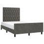 Dark gray velvet bed frame with headboard 120x190 cm by , Beds and slatted bases - Ref: Foro24-3270597, Price: 180,08 €, Disc...