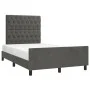Dark gray velvet bed frame with headboard 120x190 cm by , Beds and slatted bases - Ref: Foro24-3270597, Price: 176,82 €, Disc...