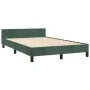 Estructura cama con cabecero terciopelo verde oscuro 120x190 cm de , Camas y somieres - Ref: Foro24-3270605, Precio: 174,14 €...