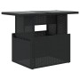 Garden table glass surface PE rattan black 100x55x73 cm by , Garden tables - Ref: Foro24-365970, Price: 101,42 €, Discount: %