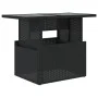 Gartentisch Glasoberfläche PE Rattan schwarz 100x55x73 cm von , Gartentische - Ref: Foro24-365970, Preis: 107,61 €, Rabatt: %