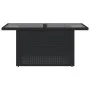 Gartentisch Glasoberfläche PE Rattan schwarz 100x55x73 cm von , Gartentische - Ref: Foro24-365970, Preis: 107,61 €, Rabatt: %