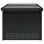 Gartentisch Glasoberfläche PE Rattan schwarz 100x55x73 cm von , Gartentische - Ref: Foro24-365970, Preis: 107,61 €, Rabatt: %