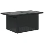 Gartentisch Glasoberfläche PE Rattan schwarz 100x55x73 cm von , Gartentische - Ref: Foro24-365970, Preis: 107,61 €, Rabatt: %