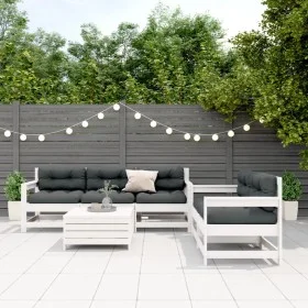 6-piece garden furniture set with solid white pine wood cushions by , Garden sets - Ref: Foro24-3250825, Price: 547,63 €, Dis...