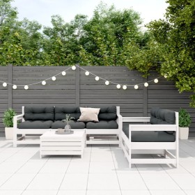 6-teiliges Gartenmöbel-Set mit Kissen aus massivem Weißkiefernholz von , Gartensets - Ref: Foro24-3250825, Preis: 554,95 €, R...