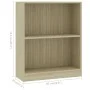 Estantería madera de ingeniería roble Sonoma 60x24x76 cm de vidaXL, Librerías y estanterías - Ref: Foro24-800858, Precio: 40,...