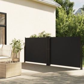Black retractable side awning 100x1000 cm by , Umbrellas - Ref: Foro24-4004684, Price: 124,30 €, Discount: %