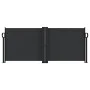 Black retractable side awning 100x1000 cm by , Umbrellas - Ref: Foro24-4004684, Price: 121,29 €, Discount: %