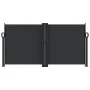 Black retractable side awning 120x1000 cm by , Umbrellas - Ref: Foro24-4004699, Price: 119,46 €, Discount: %
